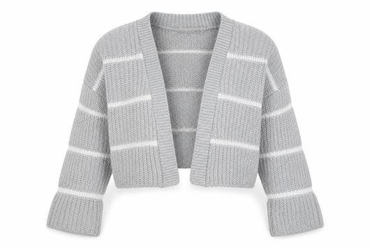 ASOS Women’s Grey Chunky Knit Open Cardigan UK 8 Long Sleeve
