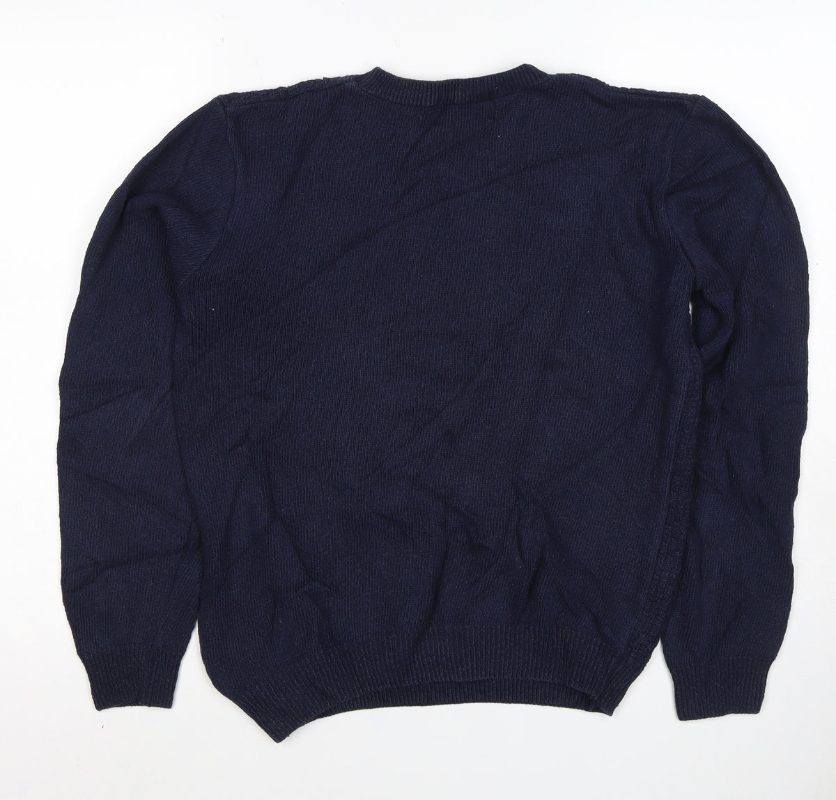 Topman Men’s Blue S Cable Knit Crew Neck Pullover Jumper