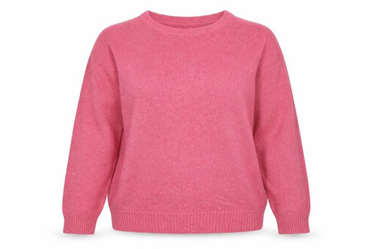Berkertex Women Pink UK 18-20 Round Neck Knit Pullover Jumper