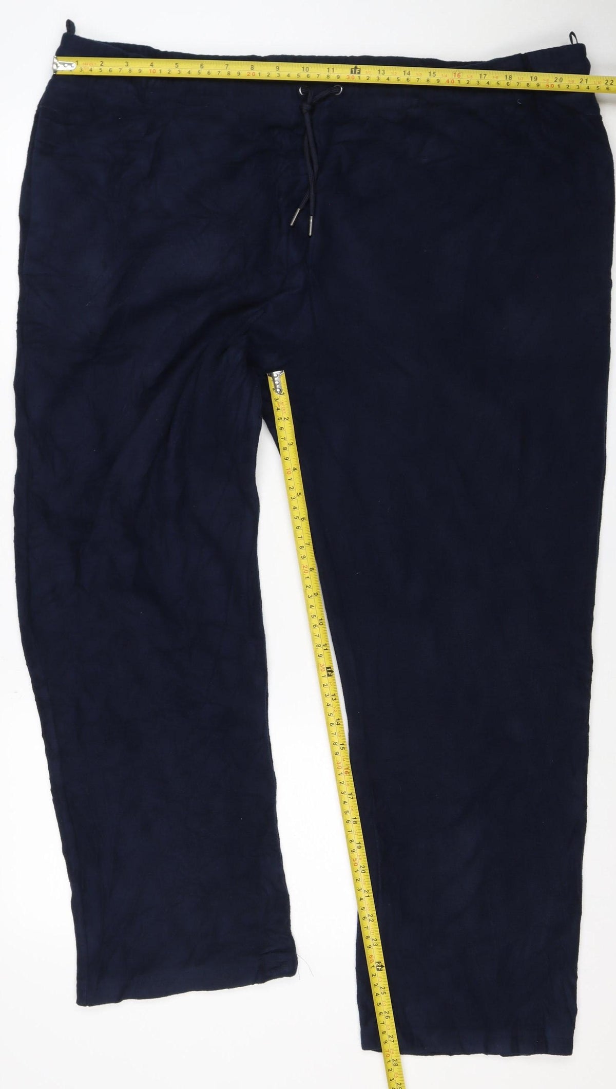 Marks and Spencer Men's Blue 2XL Short Track Pants Drawstring