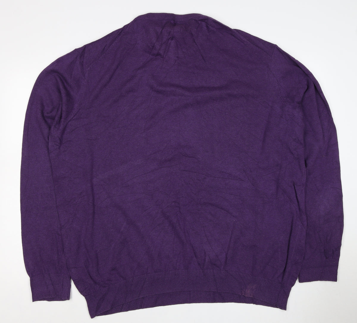 Joules Men’s Purple XL Cotton Crew Neck Logo Pullover Jumper