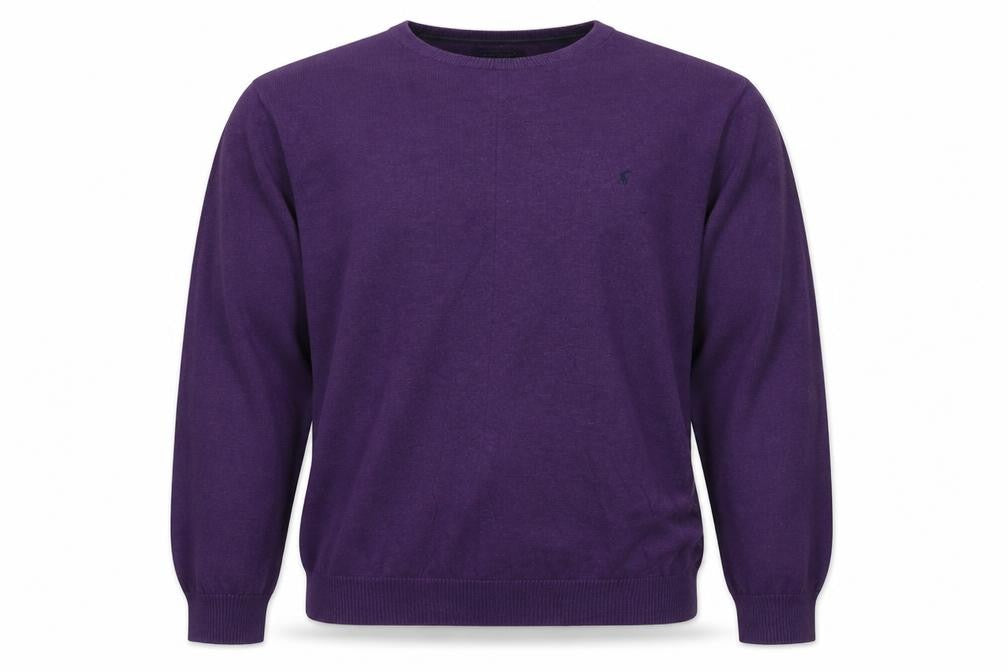 Joules Men’s Purple XL Cotton Crew Neck Logo Pullover Jumper