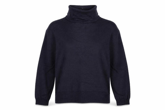 Laura Ashley Women’s Blue UK 12 Roll Neck Cable Knit Jumper