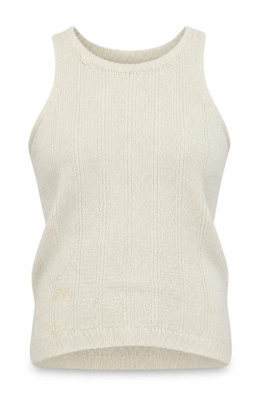 New Look Women Ivory UK 8 Sleeveless Knit Tank Top Longline