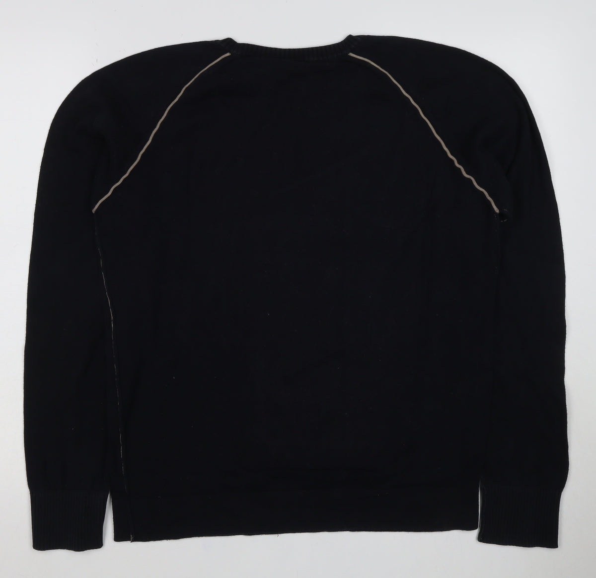 Diesel Men’s Black L Graphic Print Cotton Crew Neck Pullover Jumper