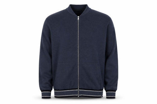 Marks & Spencer Men's Grey 3XL Full Zip Cotton Blend Knit Jumper