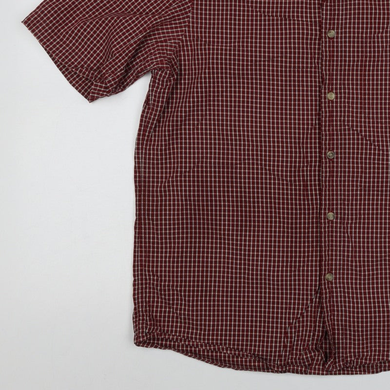 Marks & Spencer Blue Harbour Men’s Red Check Cotton Shirt L