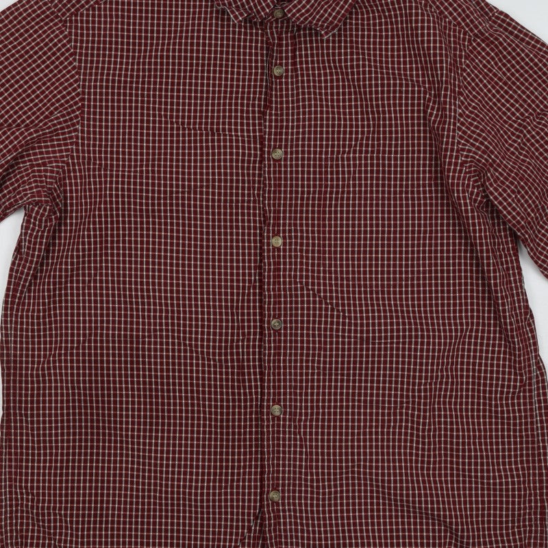 Marks & Spencer Blue Harbour Men’s Red Check Cotton Shirt L