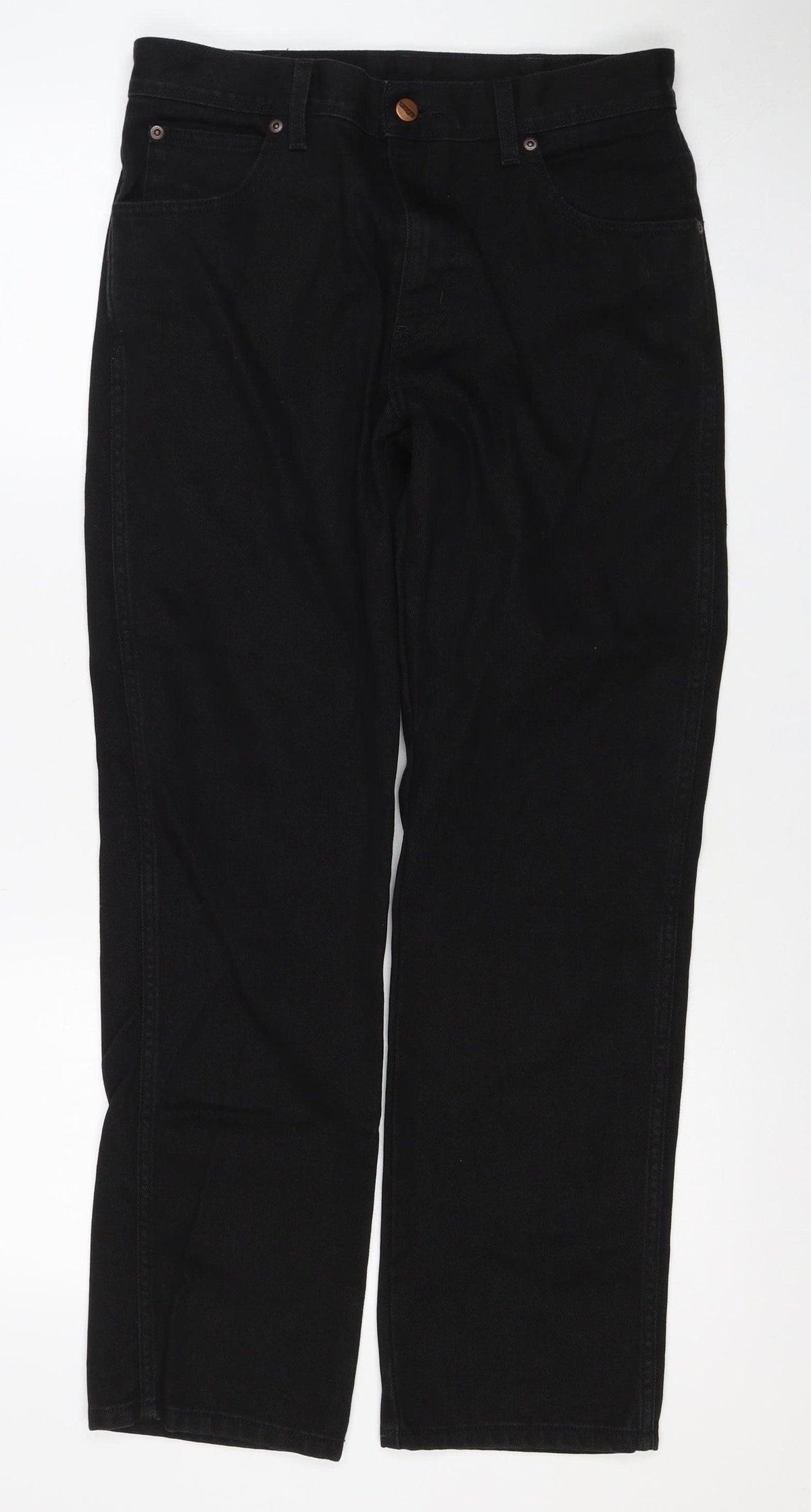 Wrangler Men’s Black W32 L30 Regular Fit Straight Stretch Jeans