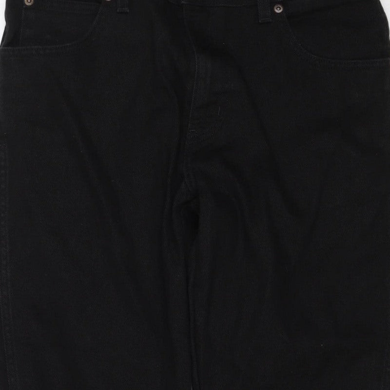 Wrangler Men’s Black W32 L30 Regular Fit Straight Stretch Jeans