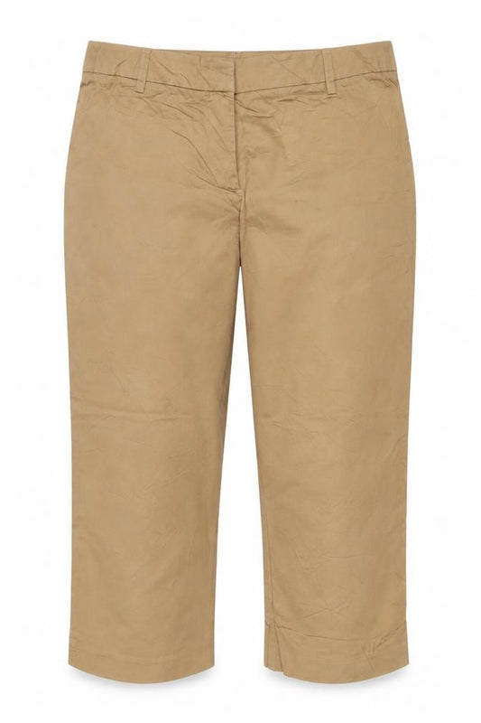 Lady Hathaway Women Beige Size 8 Straight Leg Cotton Stretch Trousers