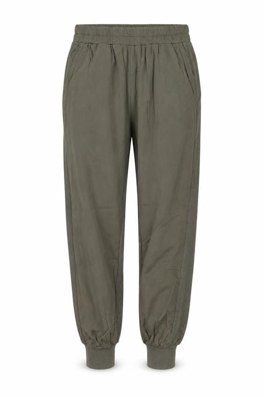 Zara Women Green Jogger Trousers Size M Elastic Waist Cuffed