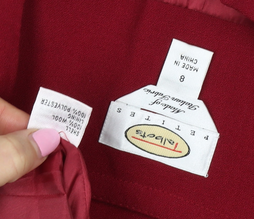 Talbots Women’s Red UK 8 Wool Blend-Look Tailored Blazer Jacket