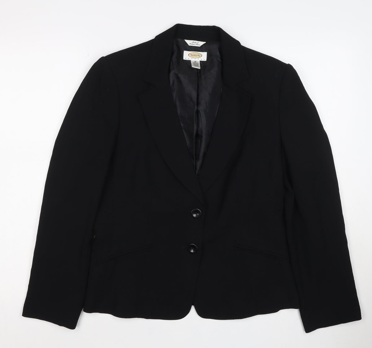 Talbots Women’s Black Petite UK 14 Tailored 2 Button Blazer