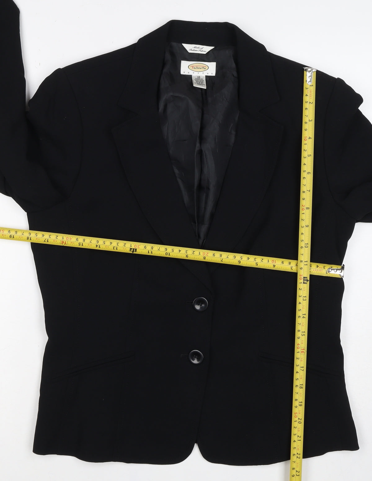 Talbots Women’s Black Petite UK 14 Tailored 2 Button Blazer