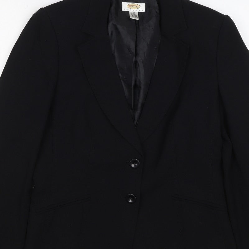 Talbots Women’s Black Petite UK 14 Tailored 2 Button Blazer