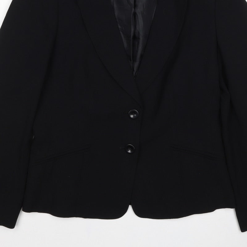 Talbots Women’s Black Petite UK 14 Tailored 2 Button Blazer