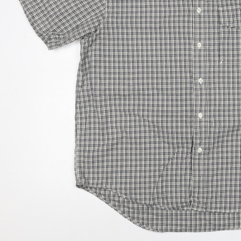 Gap Men’s Grey Check Cotton Short Sleeve Button-Down Shirt Size M