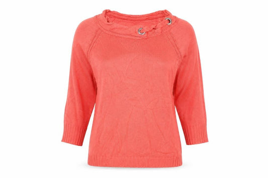 Olsen Women’s Pink UK 14 Cowl Neck 3/4 Sleeve Knit Jumper