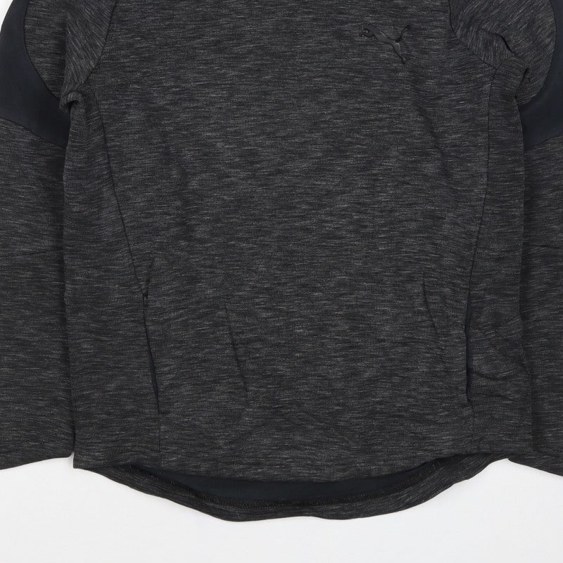 Puma Boys Grey 13 Years Pullover Hoodie Logo Pockets