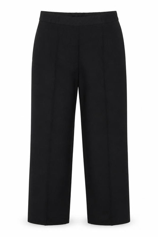 Marks & Spencer Women Navy UK 10 Short Pull-On Straight Trousers