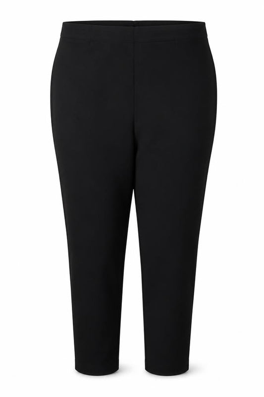 Dorothy Perkins Women Black UK 20 Tall Wide-Leg Stretch Trousers