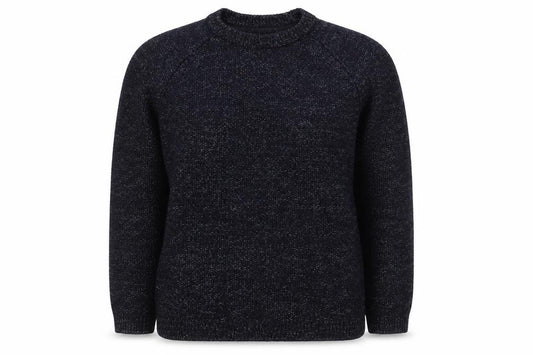 Steel & Jelly Women's Black Wool Blend Crew Neck Jumper M