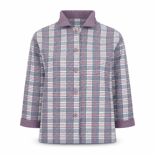 Alice Collins Women's Grey Plaid Open Cardigan UK 12 Long Sleeve
