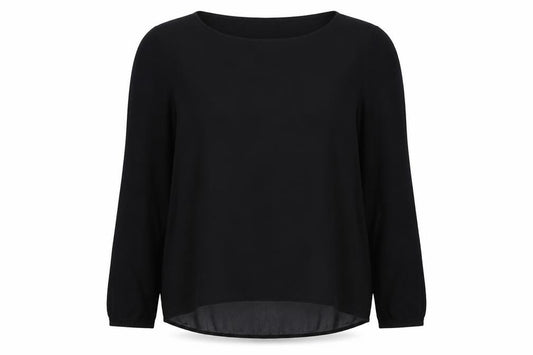 Mint Velvet Women Black Size 12 Relaxed Knit Tunic Blouse