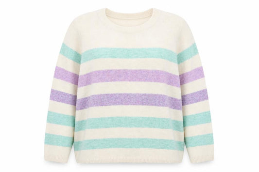 Bonmarché Women Multicoloured UK 20 Striped Knit Pullover Jumper
