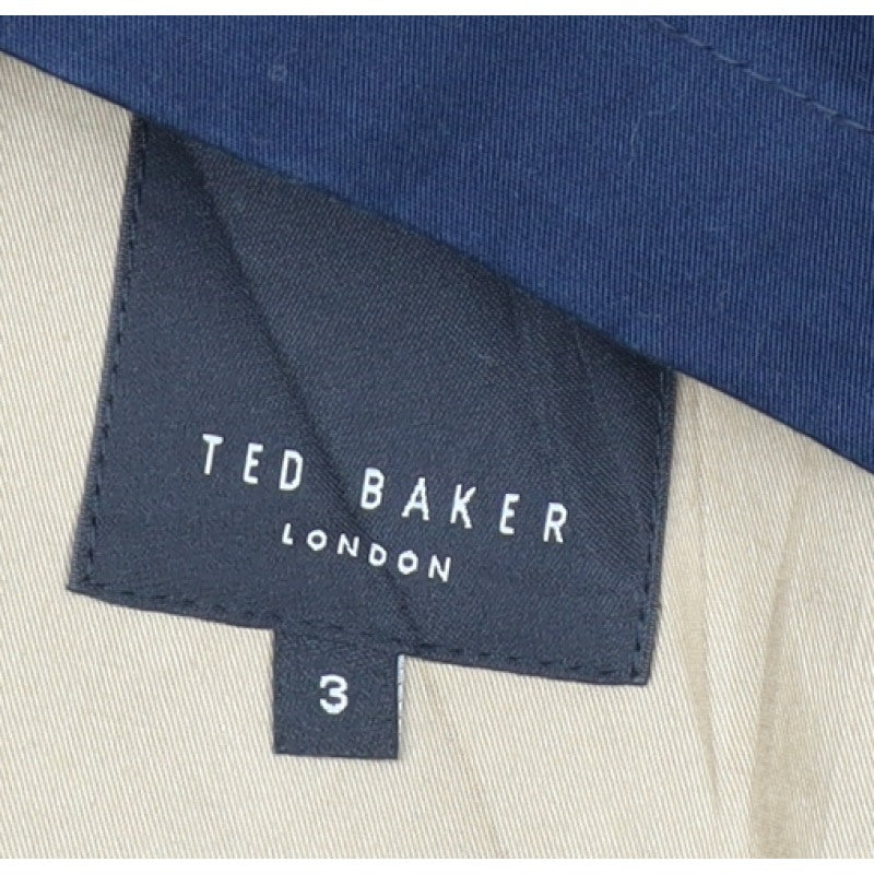 Ted Baker Women’s Blue Size 12 Collared Mid-Length Rain Coat