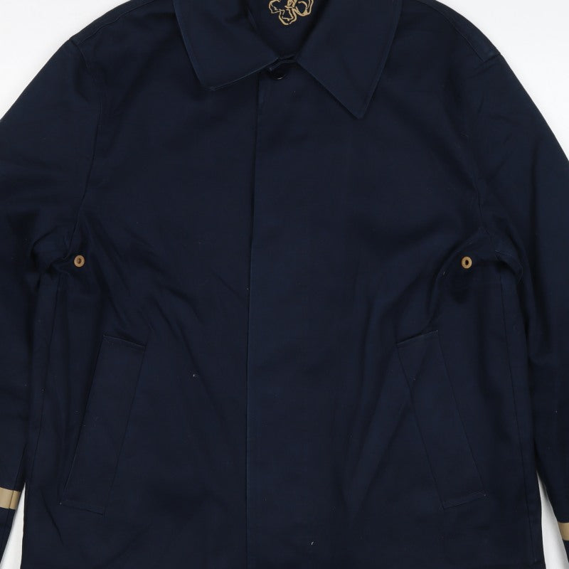 Ted Baker Women’s Blue Size 12 Collared Mid-Length Rain Coat