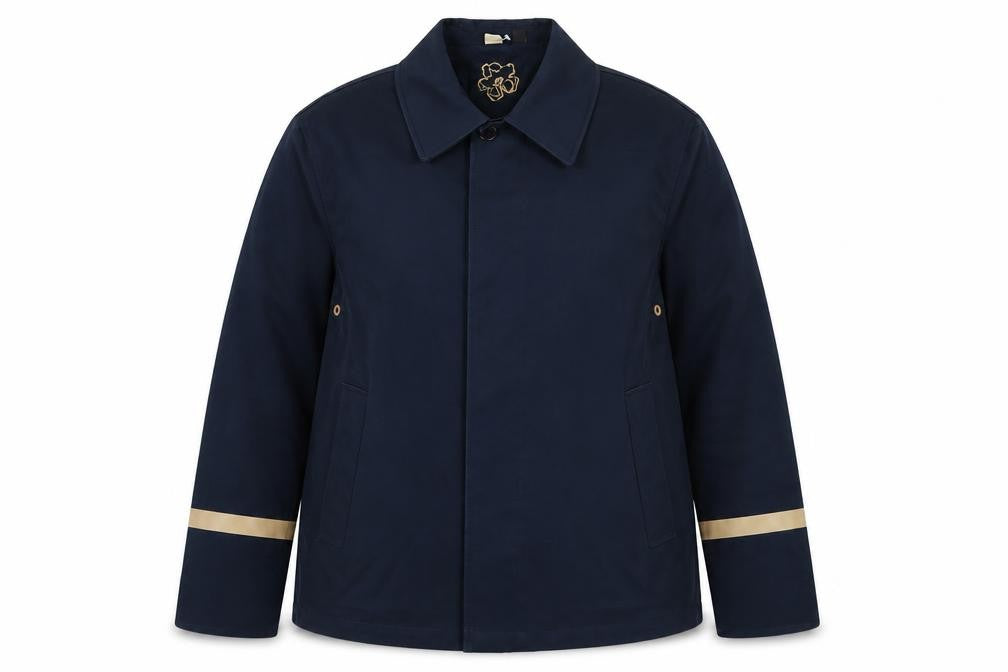 Ted Baker Women’s Blue Size 12 Collared Mid-Length Rain Coat