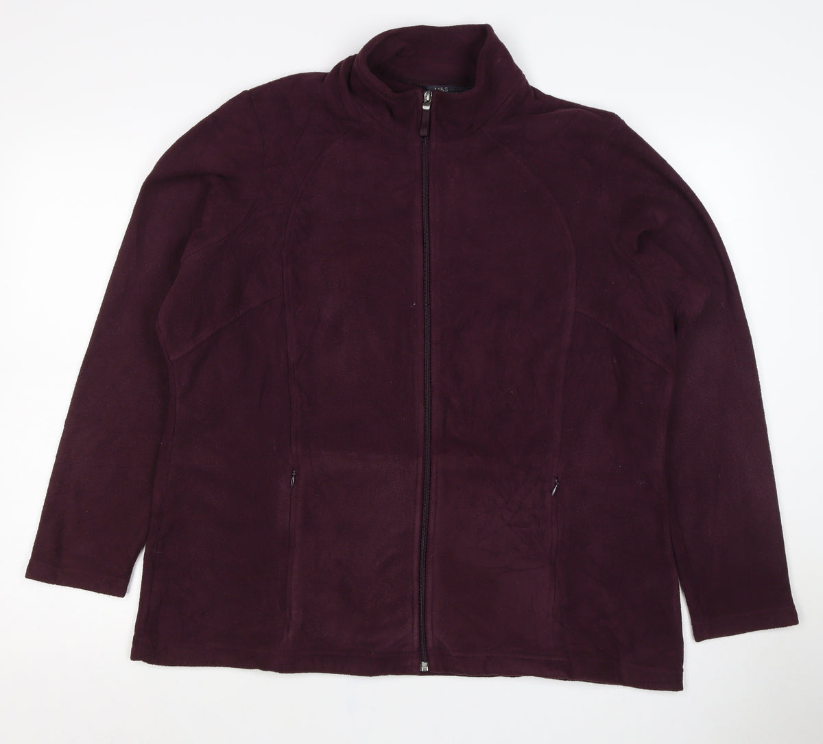 Marks & Spencer Women’s Purple Size 20 Fleece Full Zip Jacket