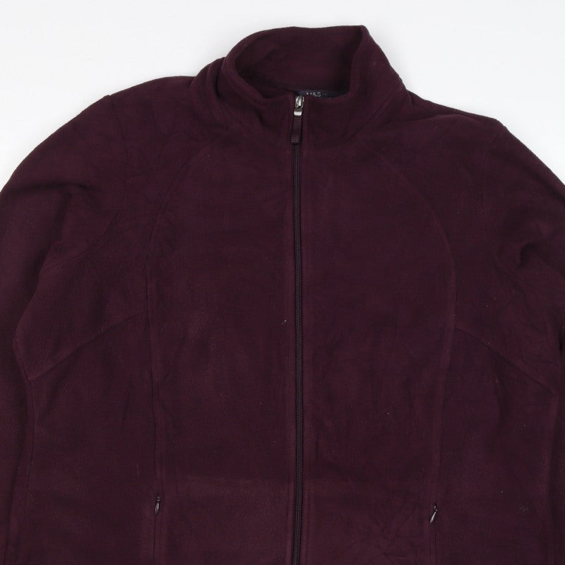 Marks & Spencer Women’s Purple Size 20 Fleece Full Zip Jacket