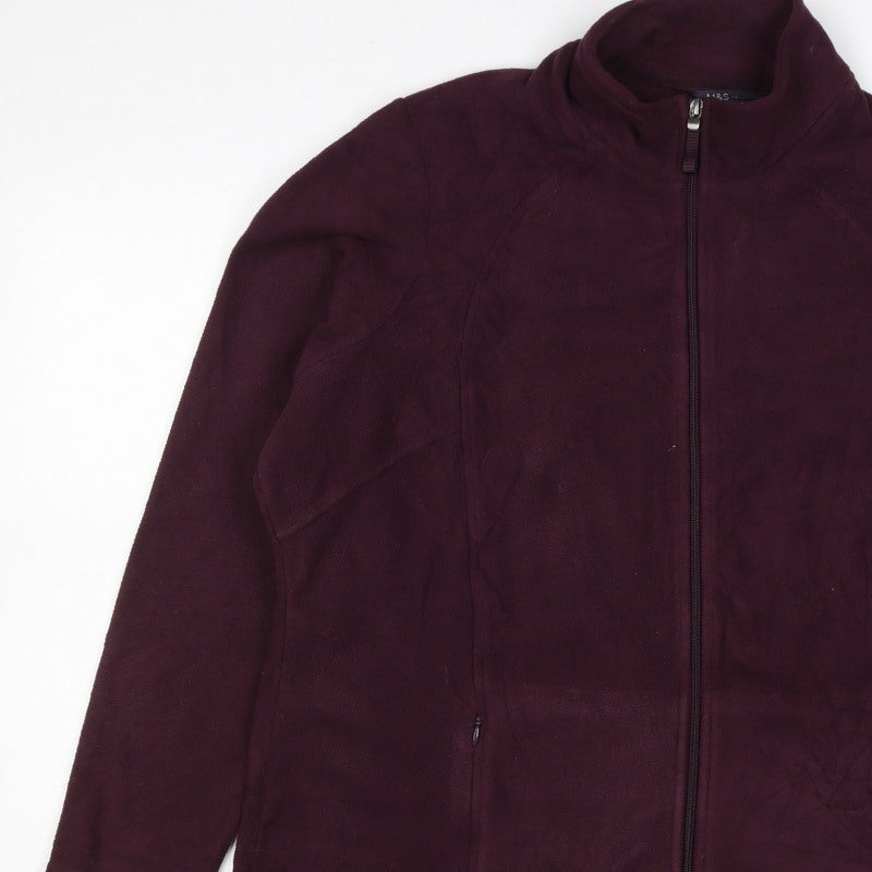 Marks & Spencer Women’s Purple Size 20 Fleece Full Zip Jacket