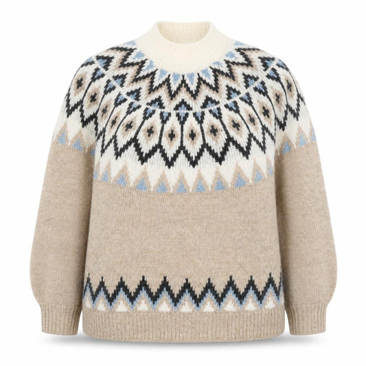 F&F Women’s Multicoloured Fair Isle Roll Neck Jumper UK XL