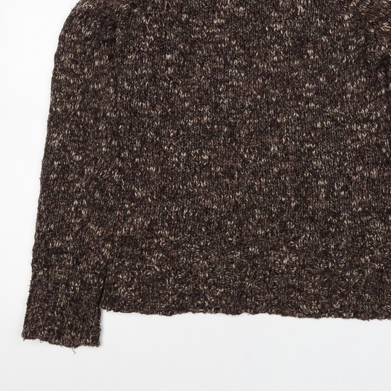 Next Women’s Brown UK 12 Chunky Knit Roll Neck Jumper