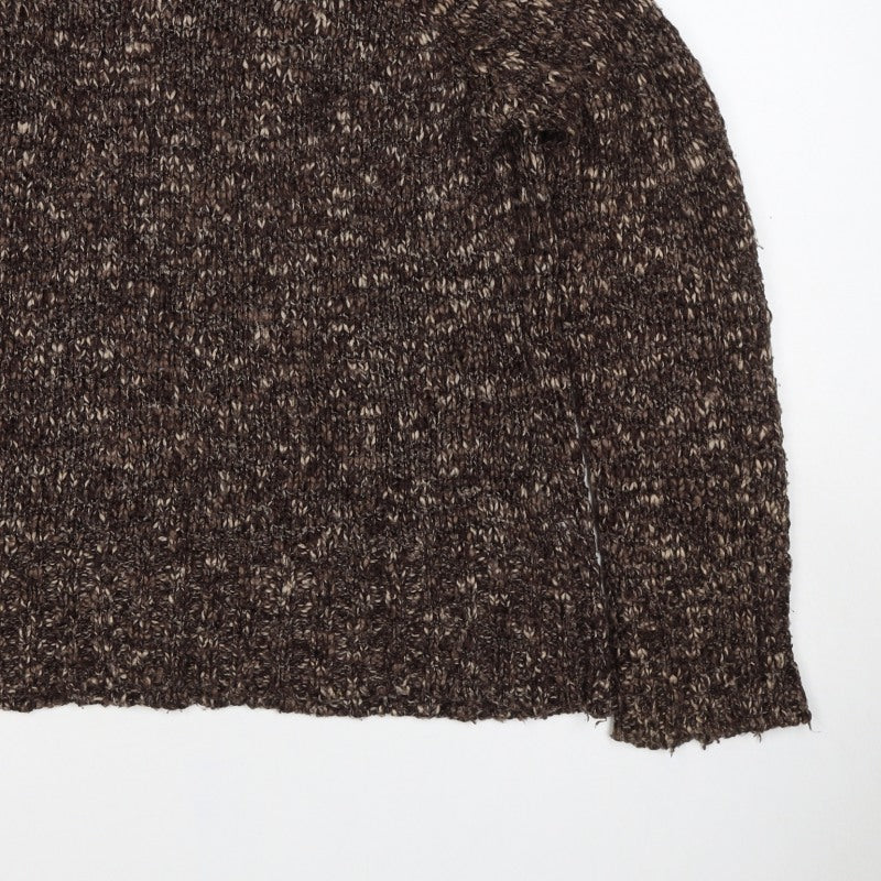 Next Women’s Brown UK 12 Chunky Knit Roll Neck Jumper
