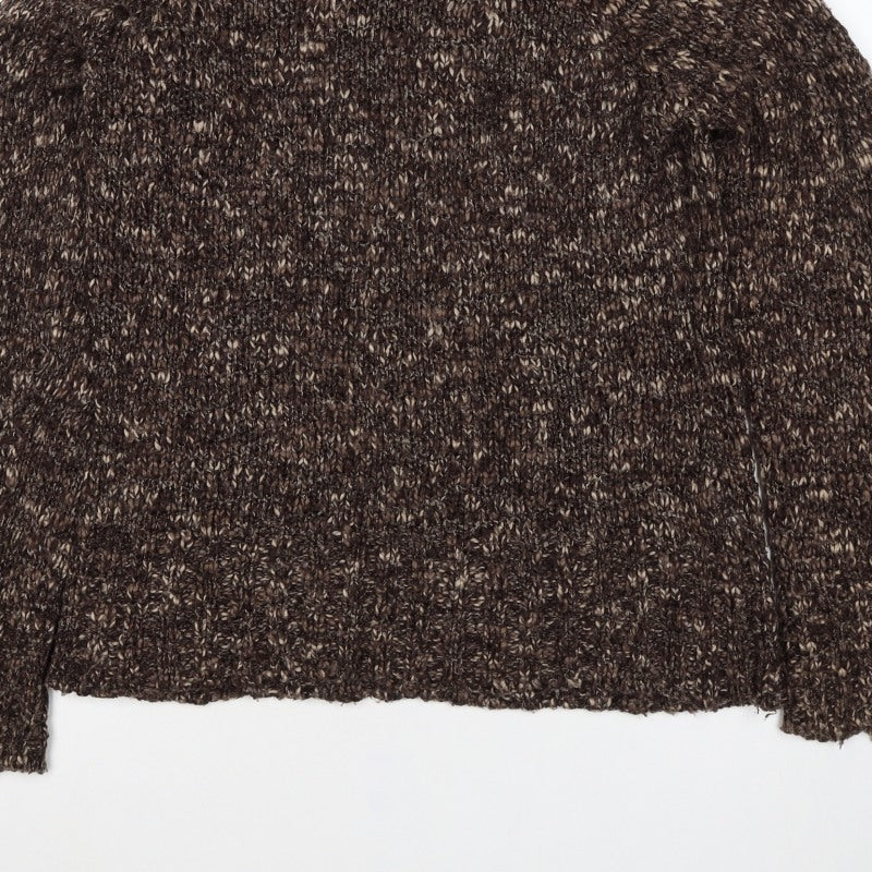 Next Women’s Brown UK 12 Chunky Knit Roll Neck Jumper
