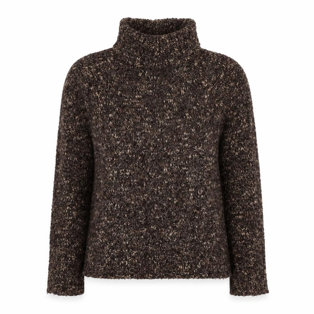 Next Women’s Brown UK 12 Chunky Knit Roll Neck Jumper