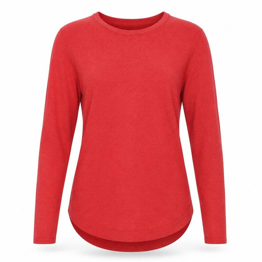 Fat Face Women’s Red UK 8 Wool Blend Round Neck Tunic Jumper