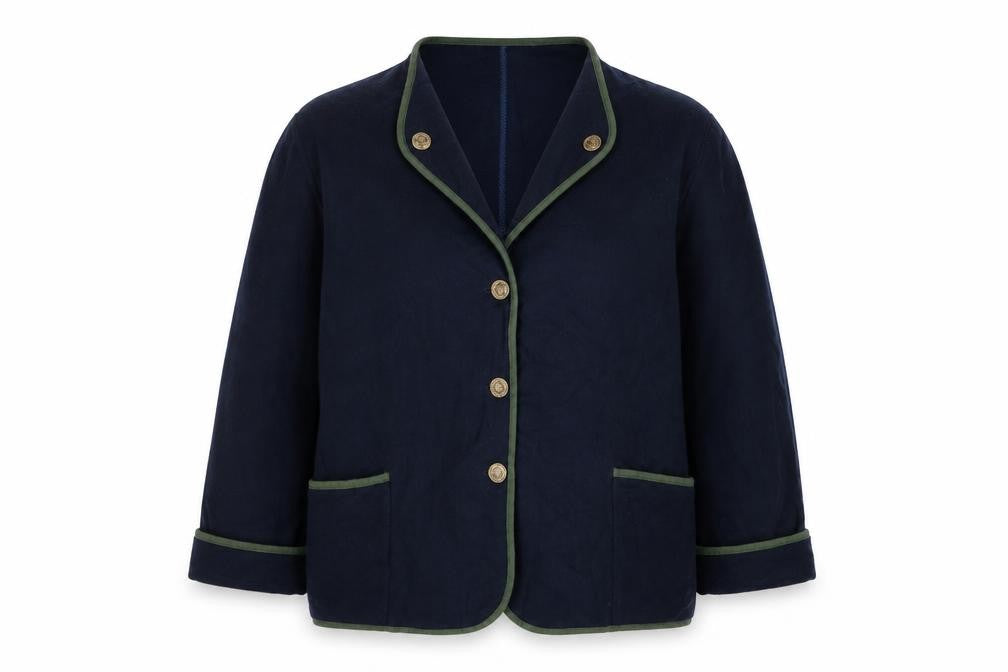Sensations Men’s Blue XL Wool Blend Military Style Blazer Jacket