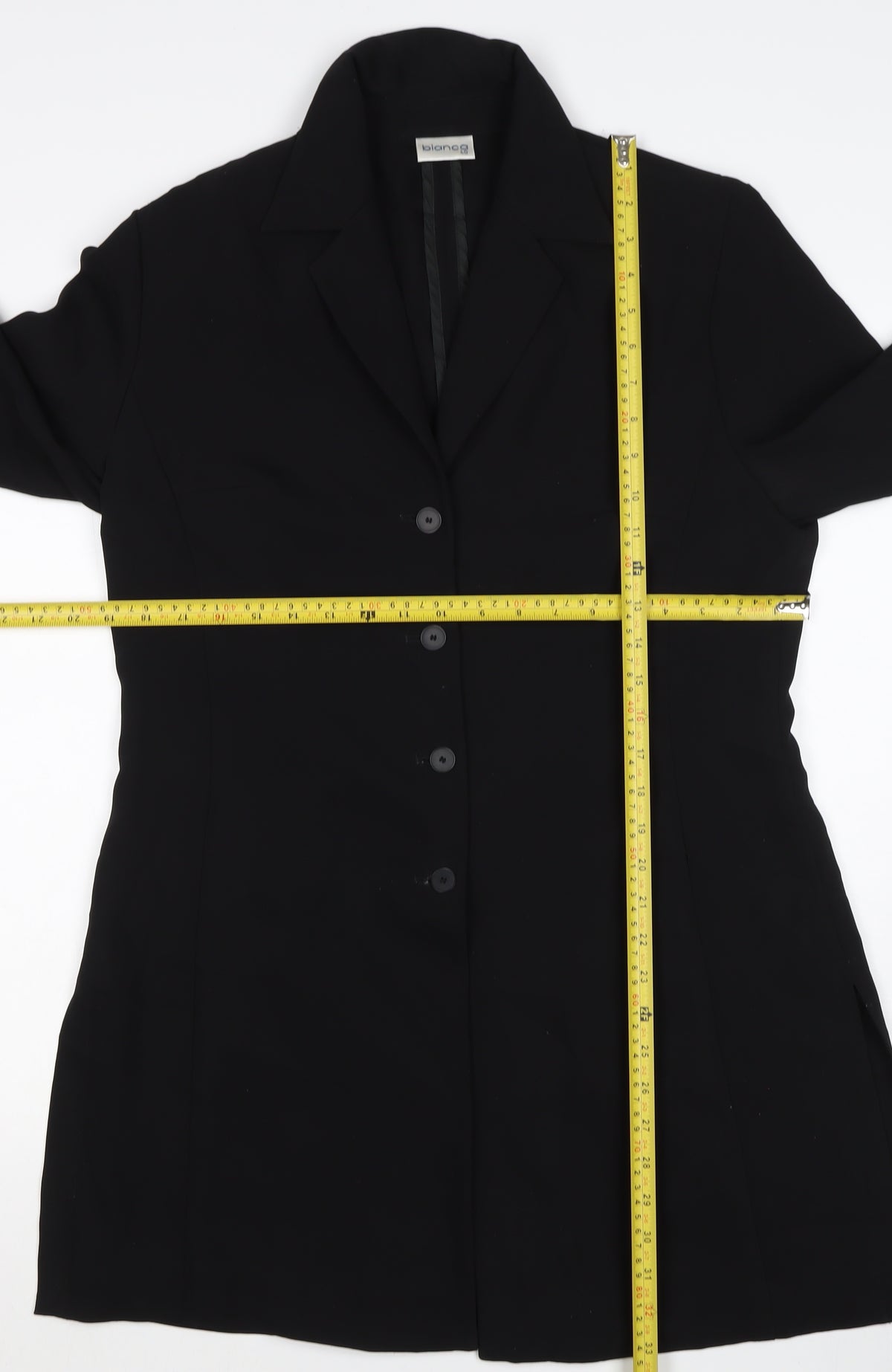 Blanca Women’s Black UK 14 Longline 4 Button Notch Lapel Blazer