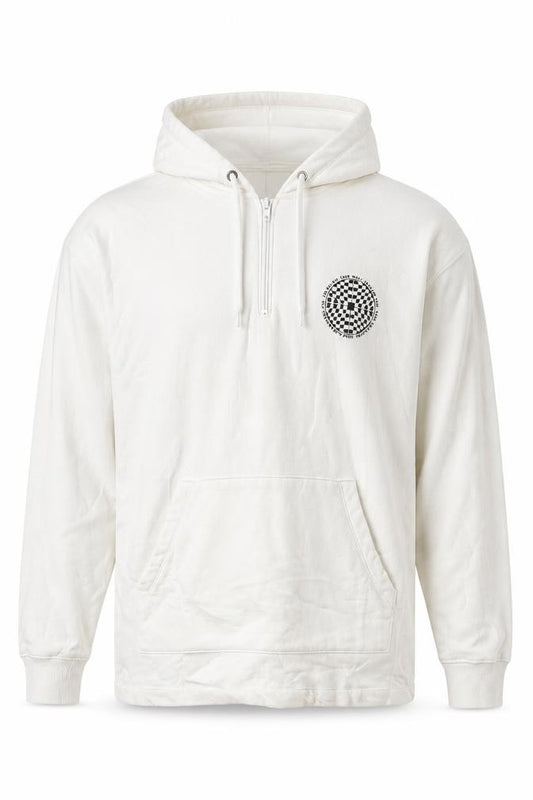 Vans Men’s White M Pullover Hoodie Checkerboard Graphic Logo