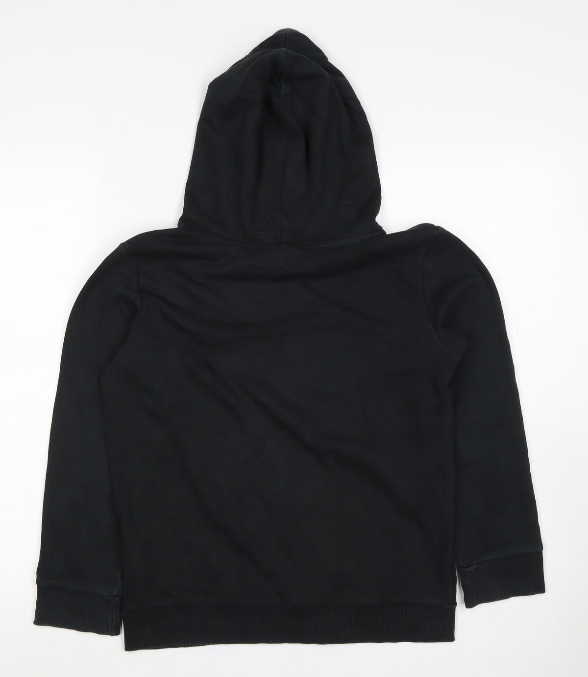 Puma Boys Black Logo Pullover Hoodie 11-12 Years Cotton Blend