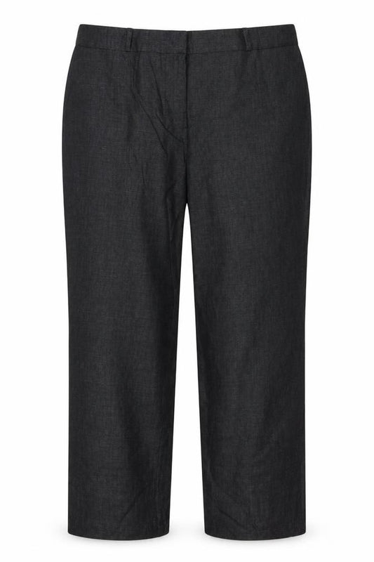 Marks and Spencer Women’s Charcoal UK 20 Medium Straight Linen Trousers