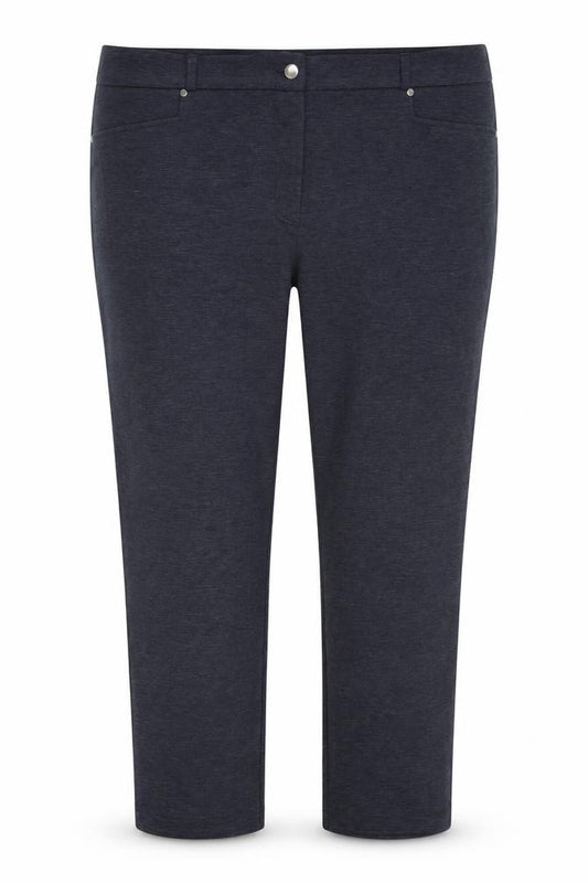 Julipa Women Blue UK 30 Plus Straight Stretch Dress Trousers