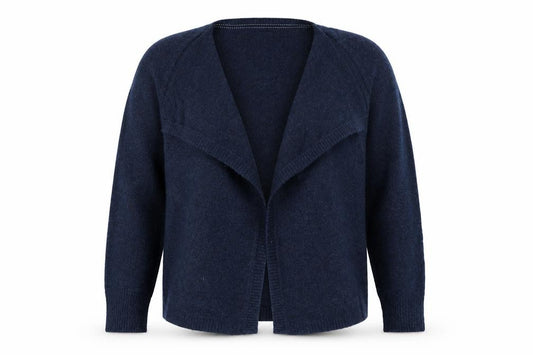 White Stuff Women’s Blue UK 10 Open Wrap Cardigan Wool Alpaca