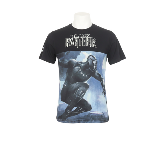 Marvel Boys Black Panther T-Shirt 8-9 Years Black Short Sleeve Graphic Top